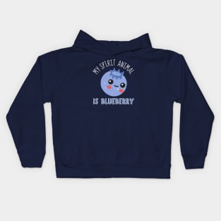 My Spirit Animal Is Blueberry Kids Hoodie